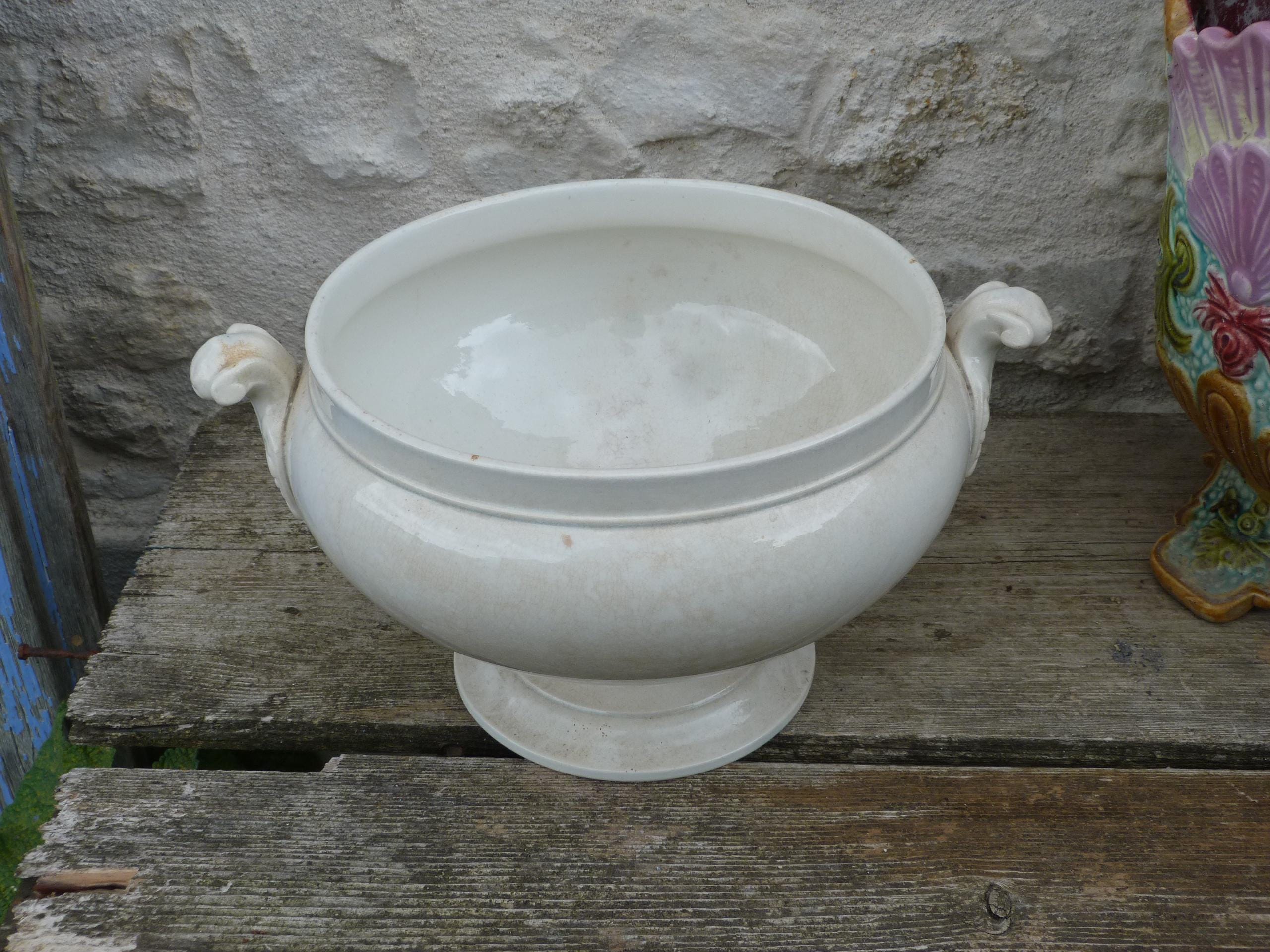 フランス アンティーク Jules Vieillard 大鉢 37cm フランス アンティーク Jules Vieillard 大鉢 37cm