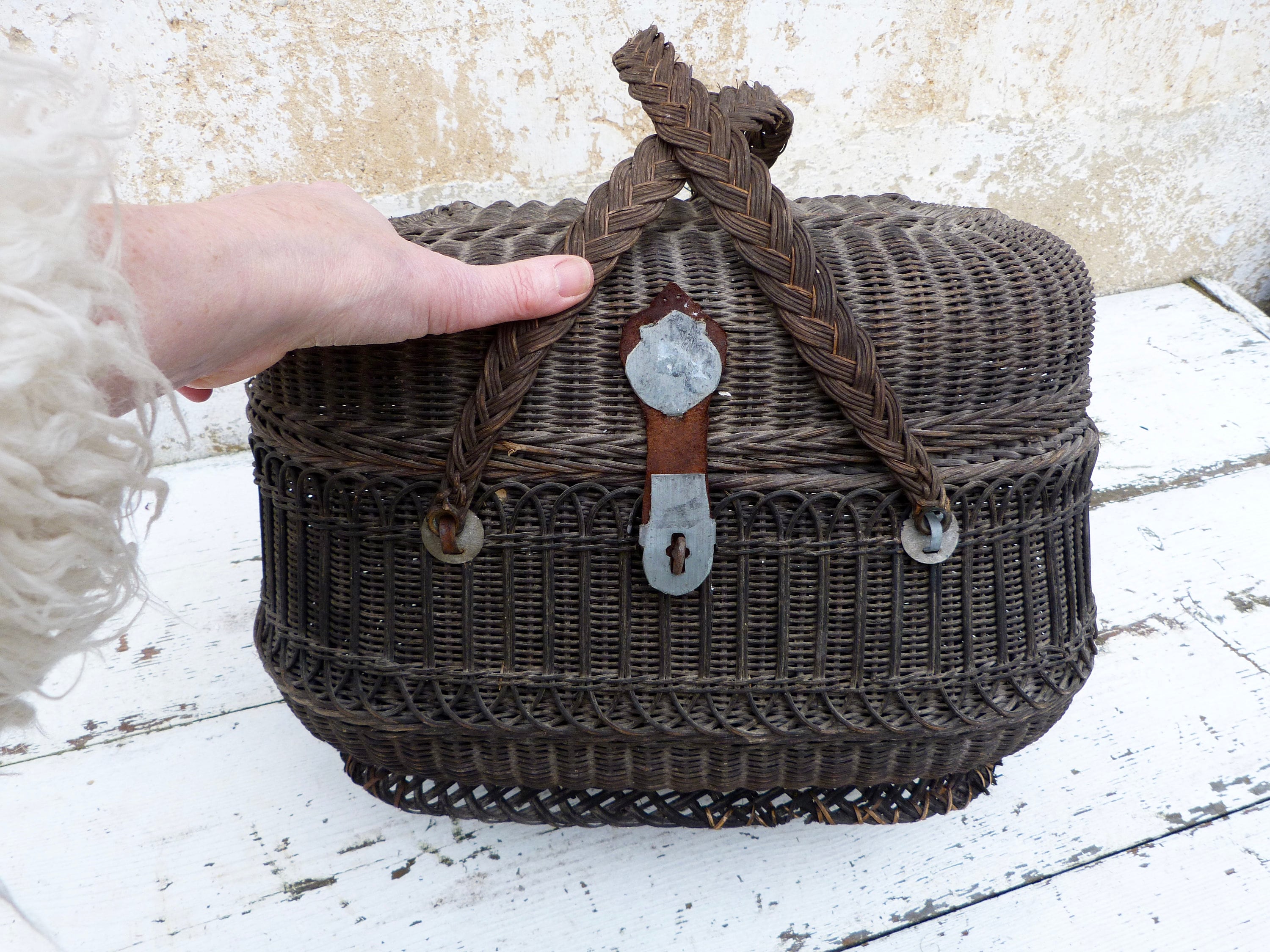 Panier Ancien En Osier