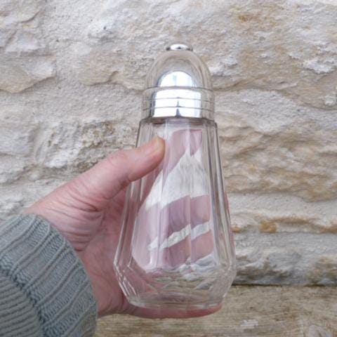 Vintage Old French Sugar Shaker Platedsilver Cristofle With Lid