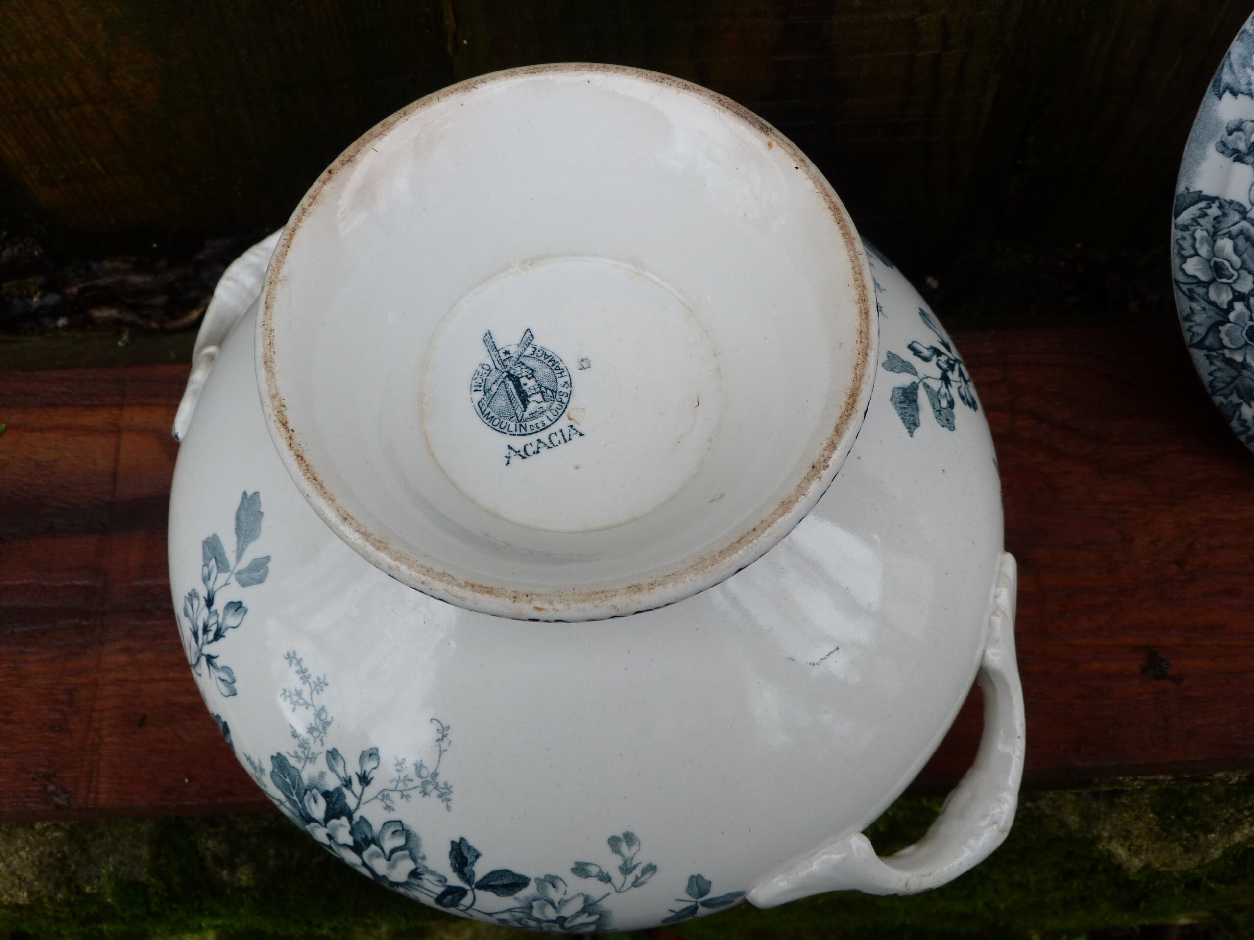 Soupière Vintage Hamage & Moulin Des Loups - Céramique Beige Motif Floral