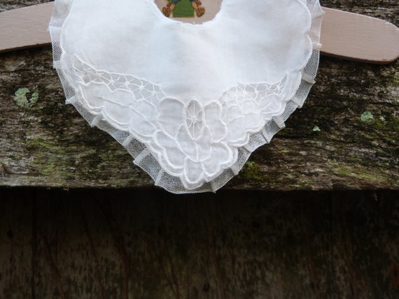 Vintage Edwardian old French white cotton baby bi… - image 2