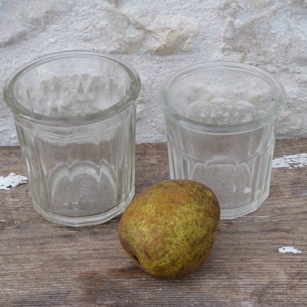 Lot de 2 pots à confiture anciens