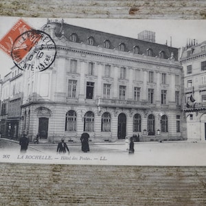 Carte postale 1900 hotel de ville La Rochelle