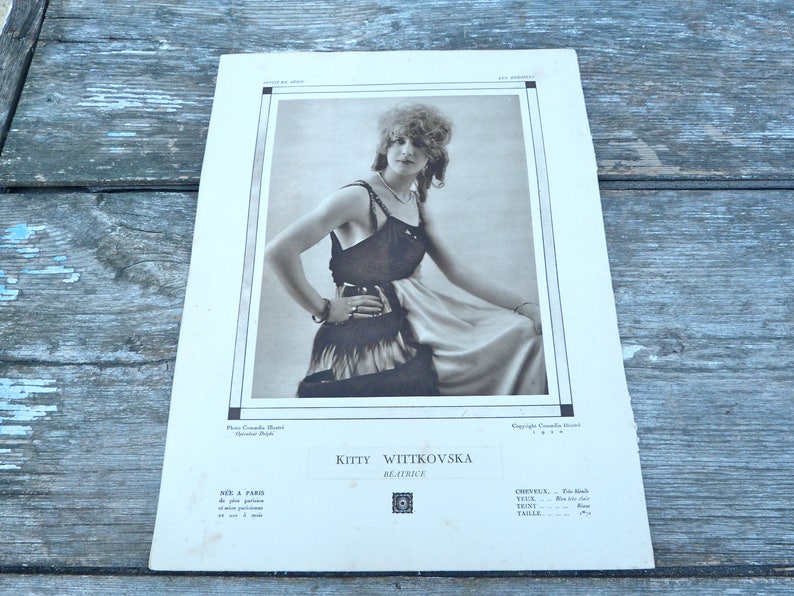 Vintage Antique 1920 French risque Actress /demi mondaines /recto/verso photographie /flapper Plus belle femme de France image 1