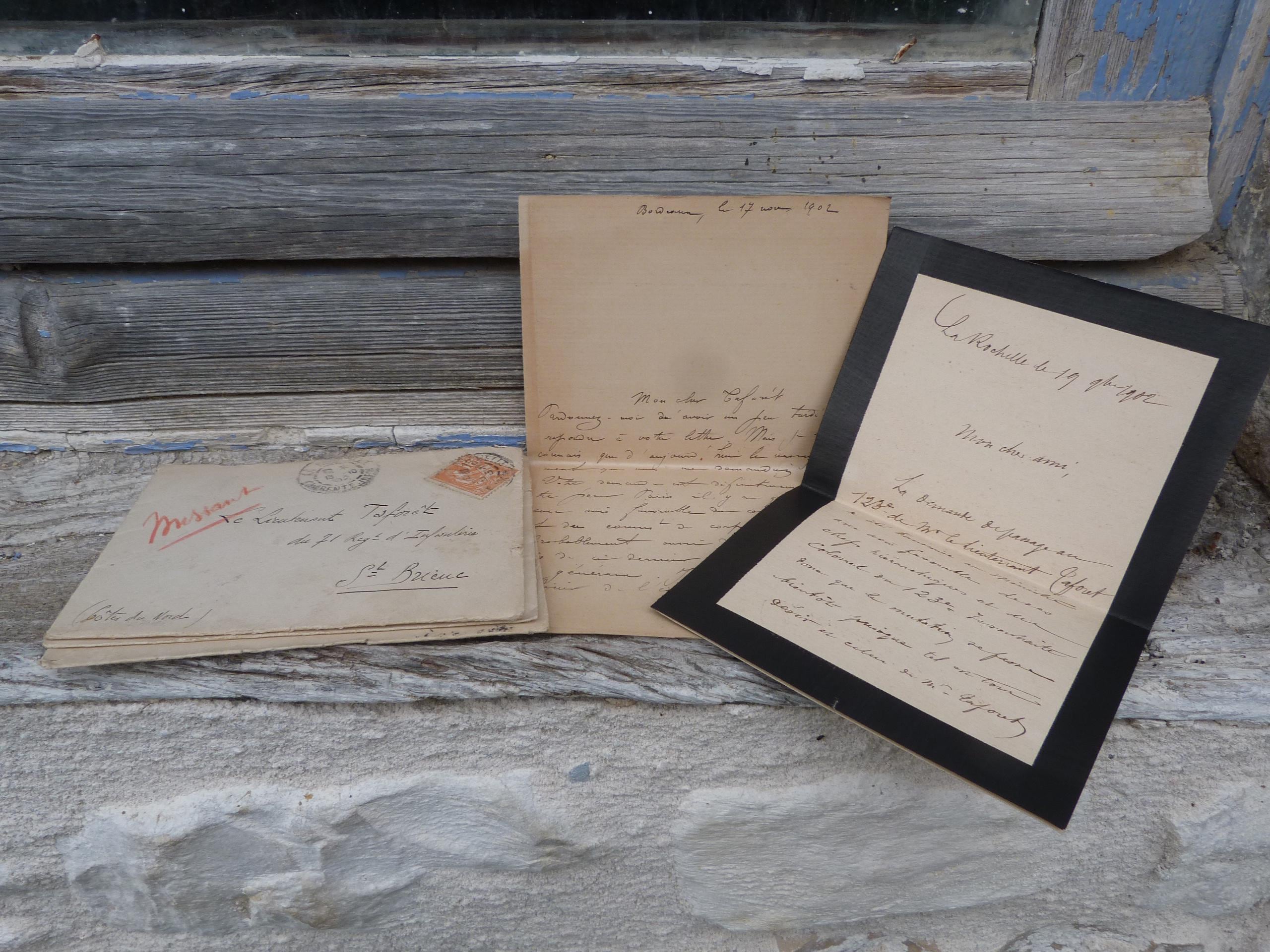 ヴィンテージ アンティーク 1900 年代の古いフランスの手書きの手紙と
