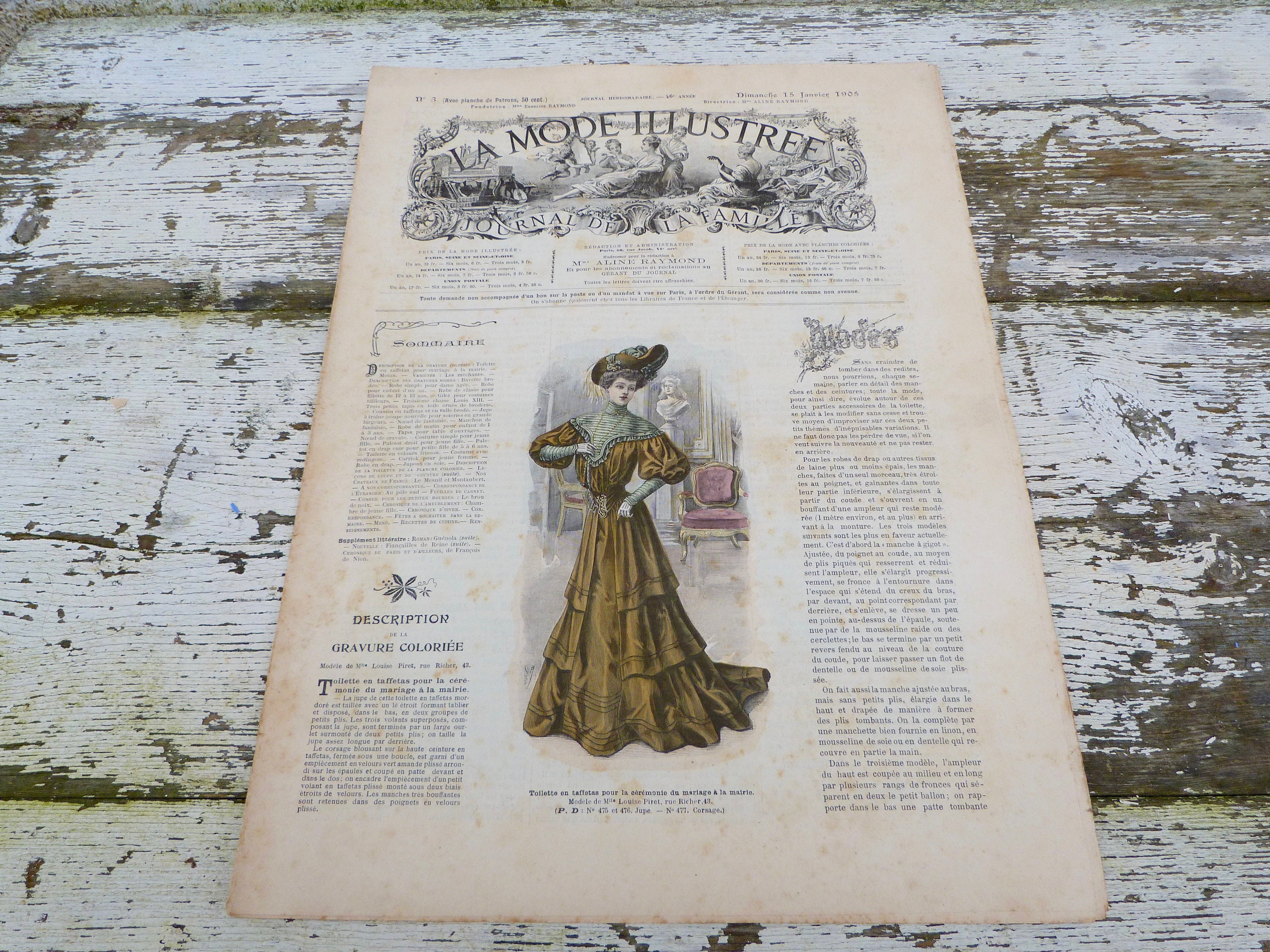Pour être à La Mode 4 Lettres Antique French Issue Victorian Magazine LA MODE ILLUSTREE 15 - Etsy