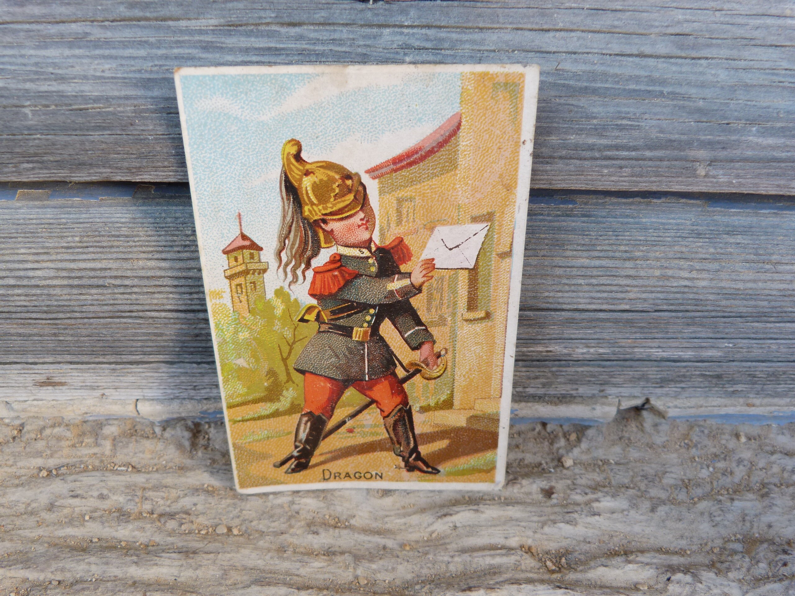 アンティーク クロモリトグラフ カード 1900 ドラゴン - Etsy 日本