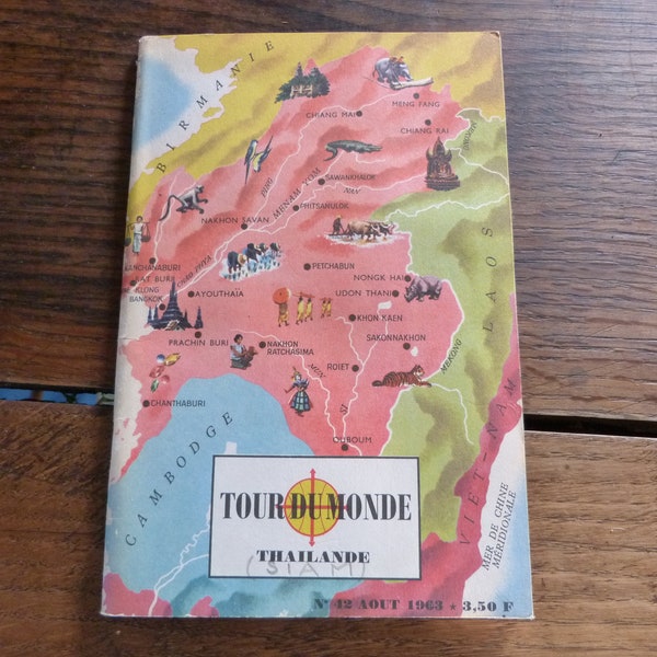 Ancien livre  Tour du monde Thailande