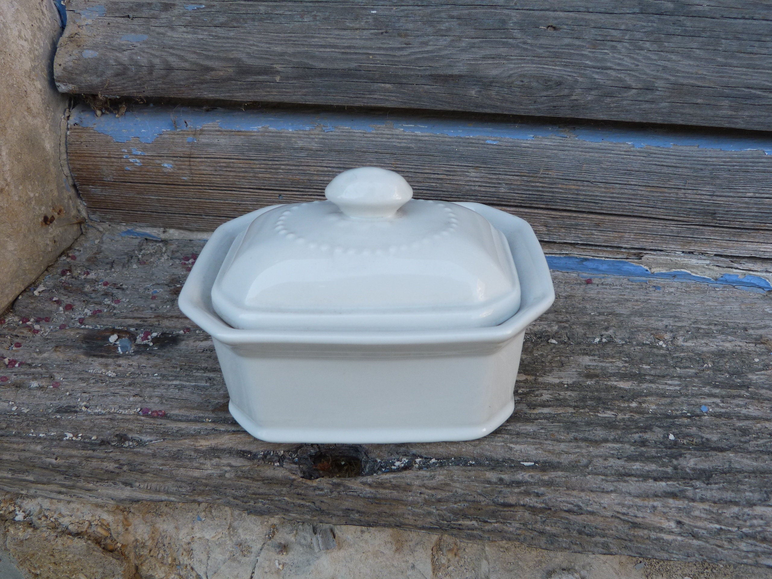 Ancienne Terrine Apilco en Porcelaine Blanche