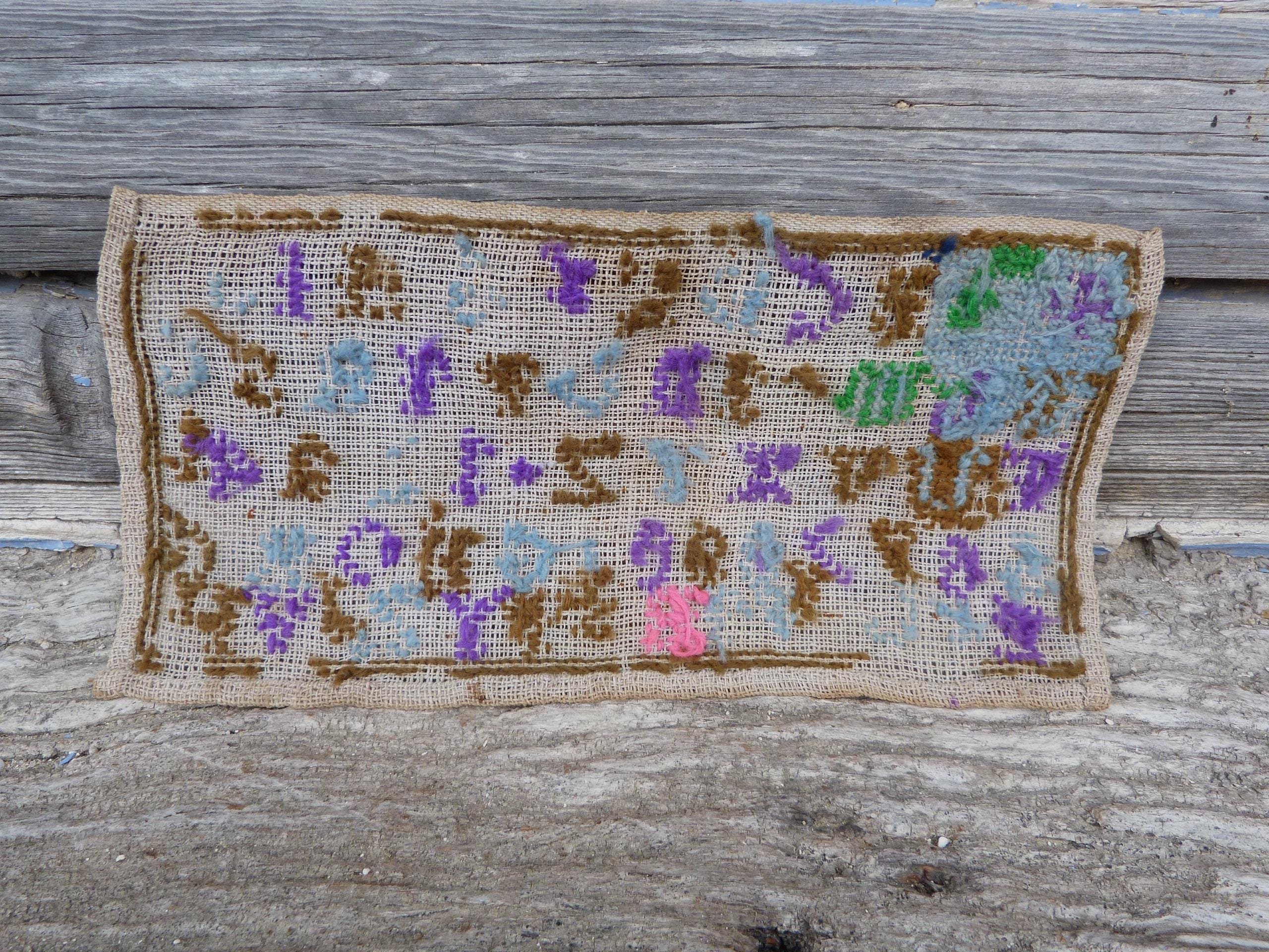 ヴィンテージの古いフランス語 1920 年代のクロスステッチの