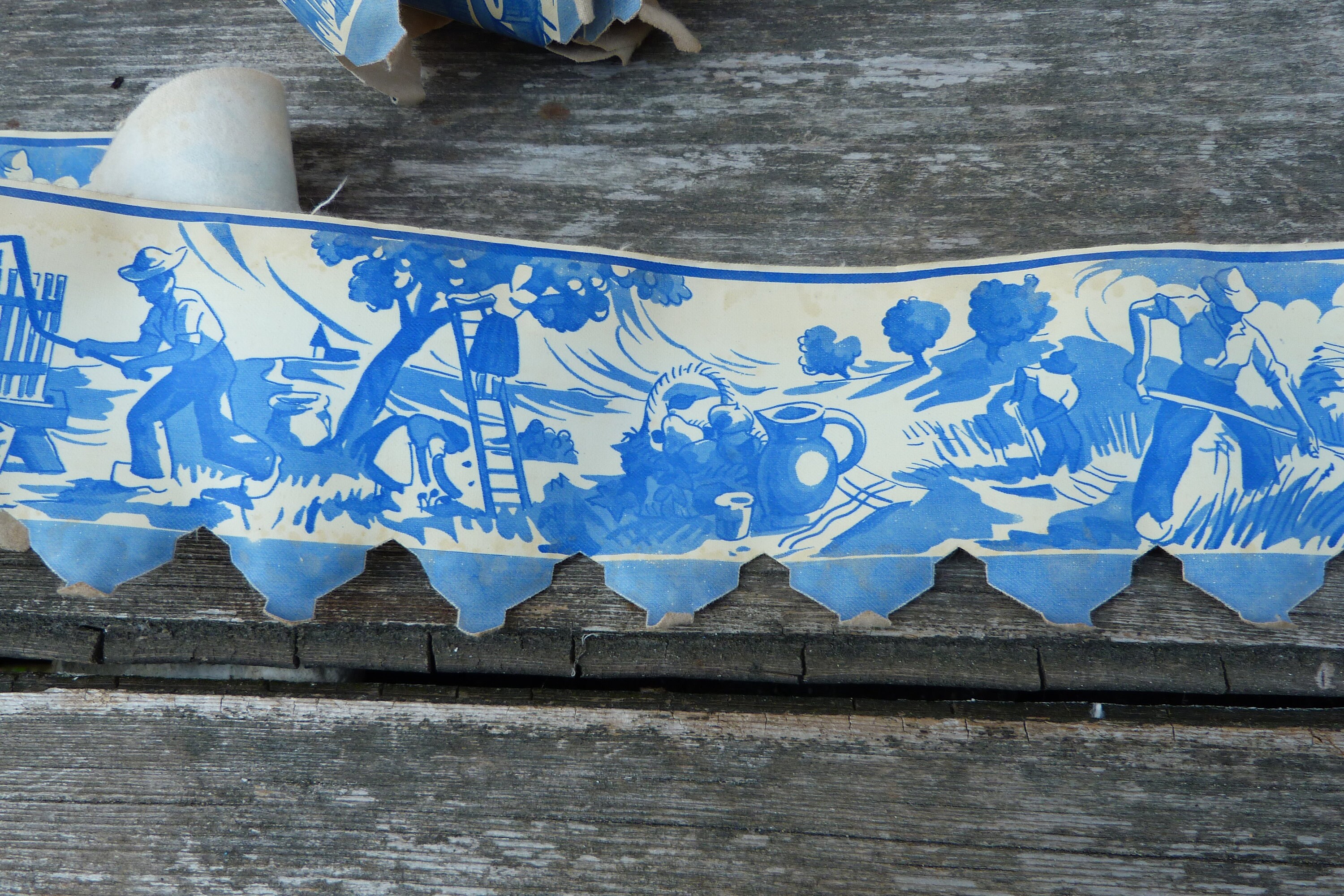 Vintage Antique 1920 Old French Paper Lace Shelf Trim Figuring Etsy