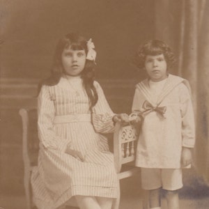 Carte postale ancienne ancienne française 1900 avec photographie d'enfants