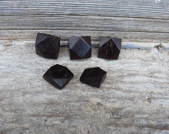 Vintage 1950 old Frenchwood  buttons set of 5 /2 sizes