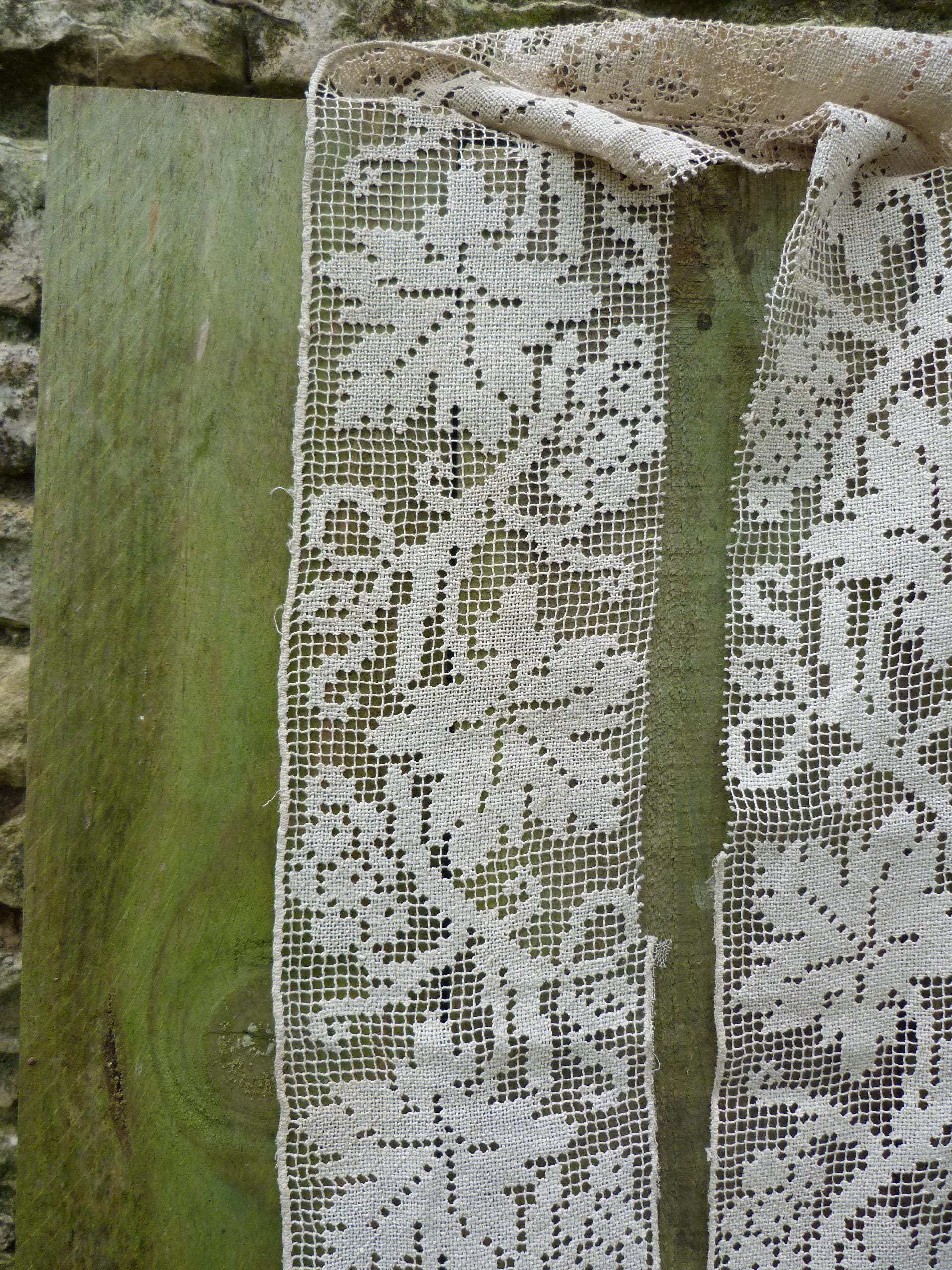 Vintage Old French Linen Filet Lace Trim - Etsy