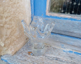 Vintage  Daum vase freeform Crystal vase Daum Nancy France
