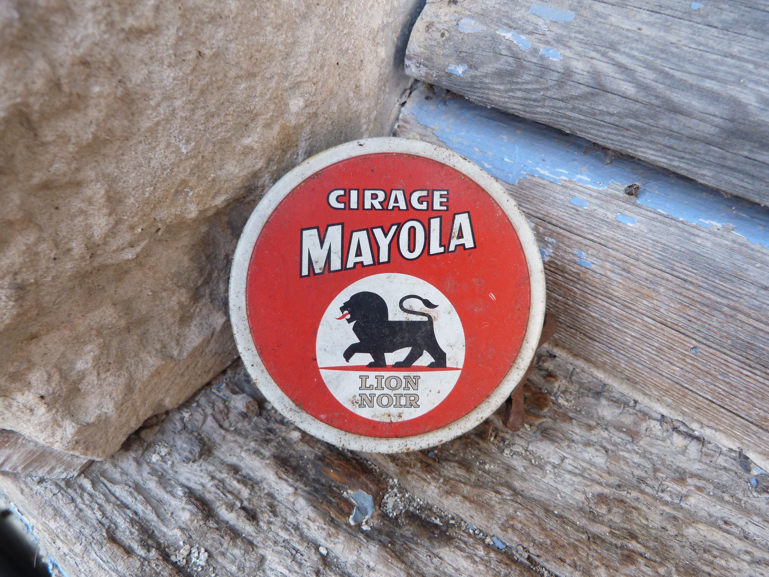 Boite de Cirage Ancienne Lion Noir Cirage Mayola