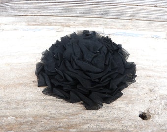 Vintage 1920s millinery black flower