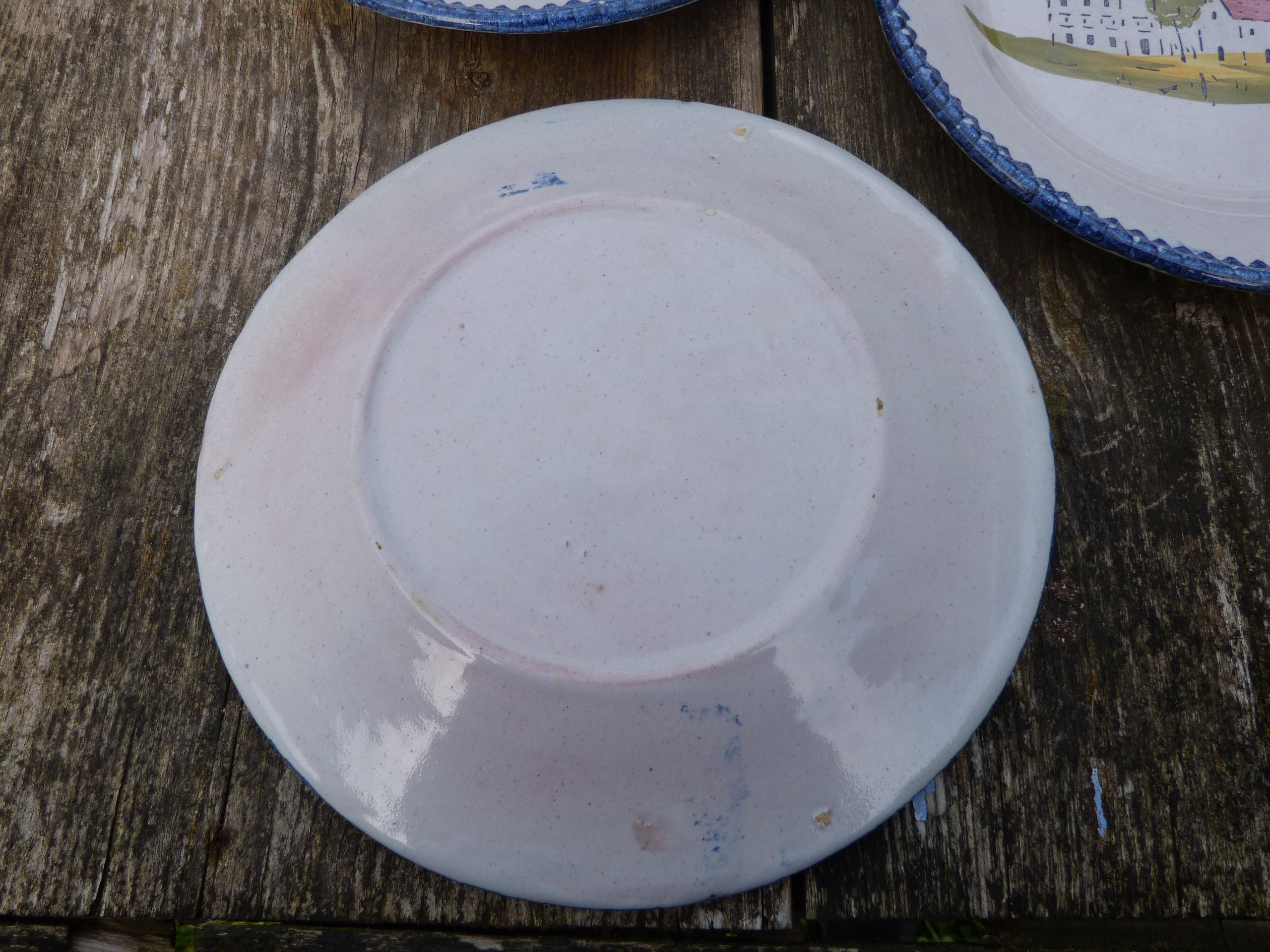 FAIENCERIE DE CHAROLLESフランス製陶器皿６枚セット Vintage Antique 1900 French Charolles Faience set of 6