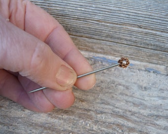 Vintage Victorian  neck tie pin brooch jewelry tiny pearl