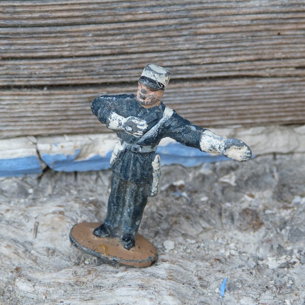Vintage old French character plastic Gendarme  petit soldat French police