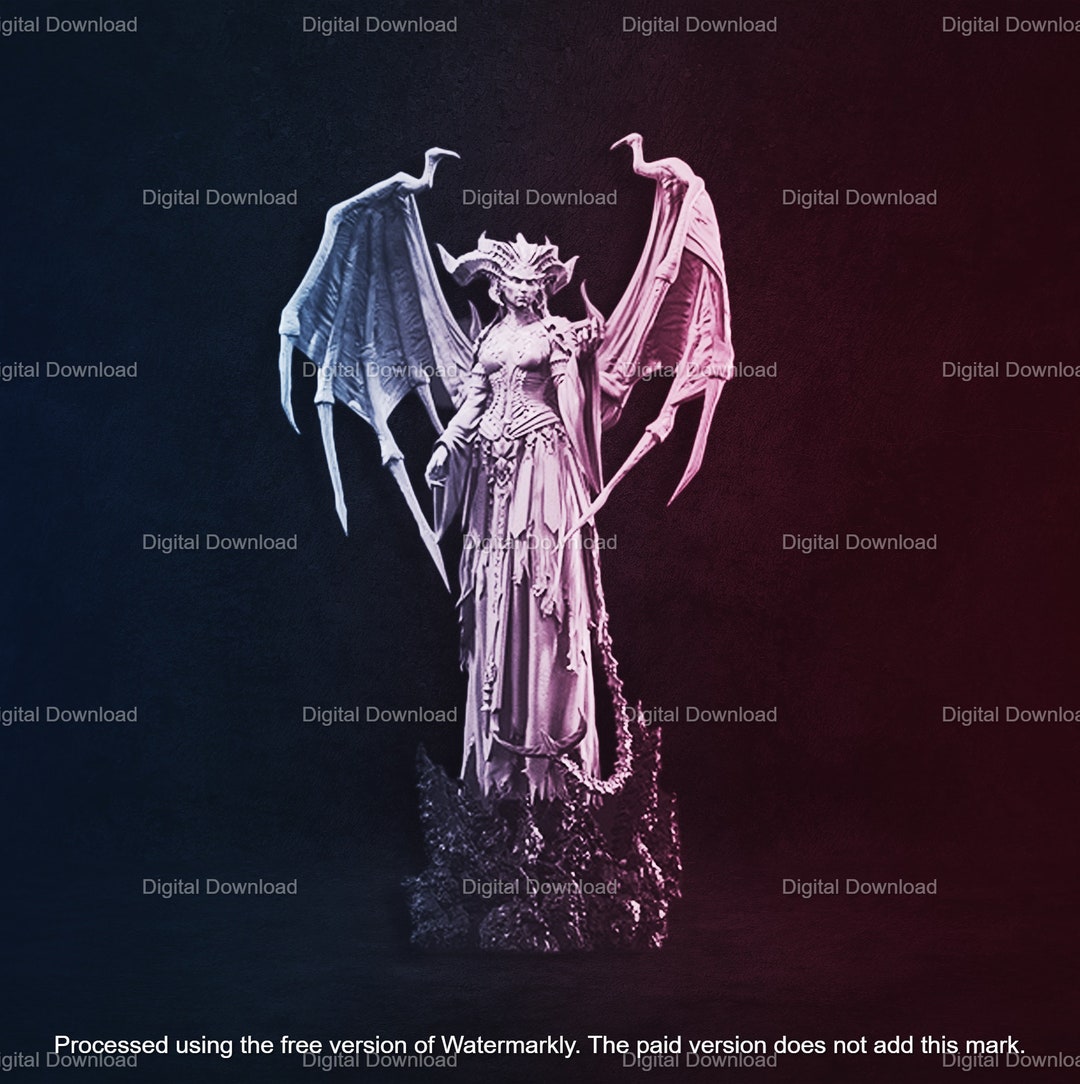 Diablo STL, Lilith STL, Lilith 3D Model for 3D Print - Etsy