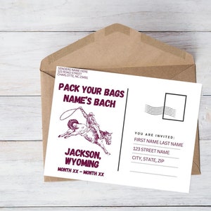 Modèle I Personnalisable de carte postale d'invitation I de Jackson WY I