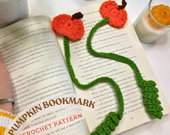 Crochet Pumpkin Bookmark Pattern: Autumn DIY Project (PDF Digital Download)