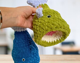 No Sew Amigurumi Fish Crochet Pattern Fidget Toy Flipping Fish Flip the Fish Crochet Funny Toy for Crochet Beginners Crochet Market Toys