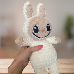 Labubu Inspired Plushie, Crochet Pattern, Amigurumi Plushies, Lafufu Crochet Toy, Creepy Cute Monster Rabbit Toy, Ugly sweetie