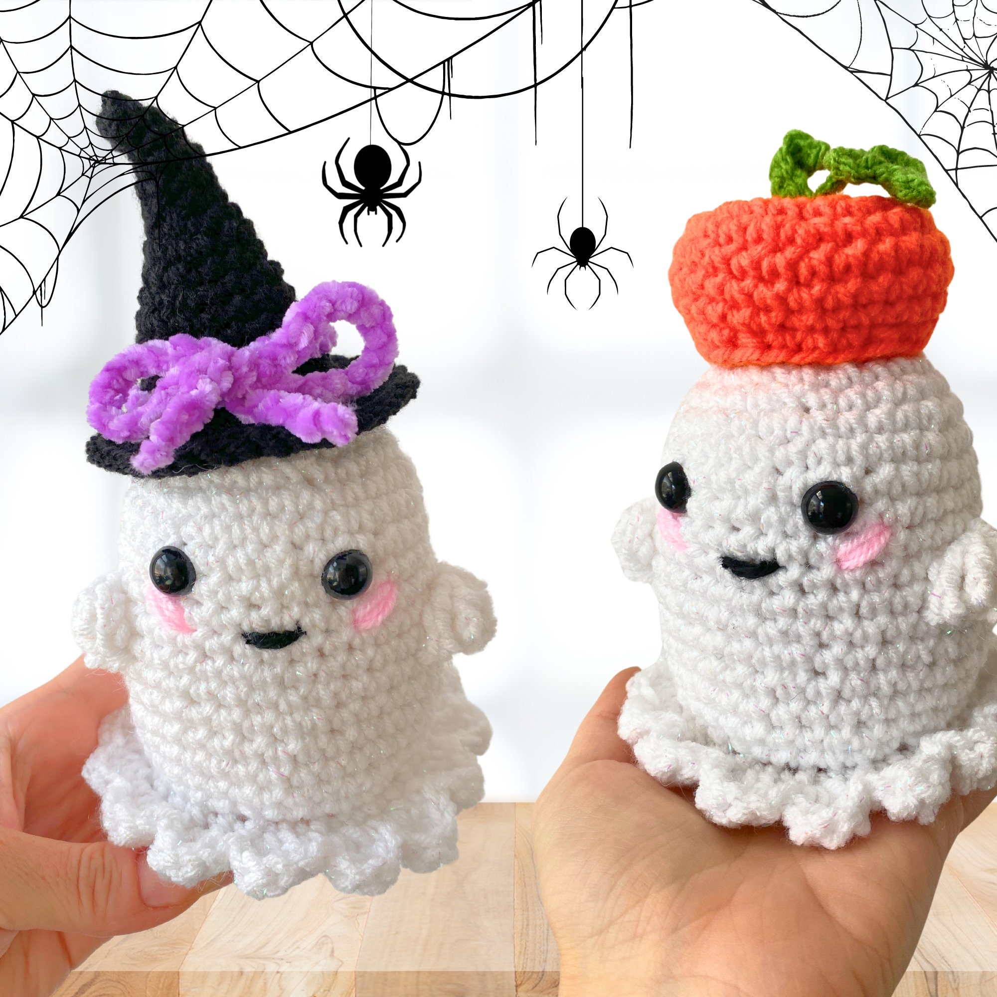 No Sew Ghost Crochet Pattern Plush Toy, Halloween Crochet Pattern ...