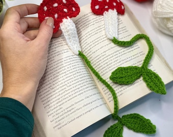 Mushroom Bookmark Crochet Pattern: Bookish Gift (PDF Digital Download)
