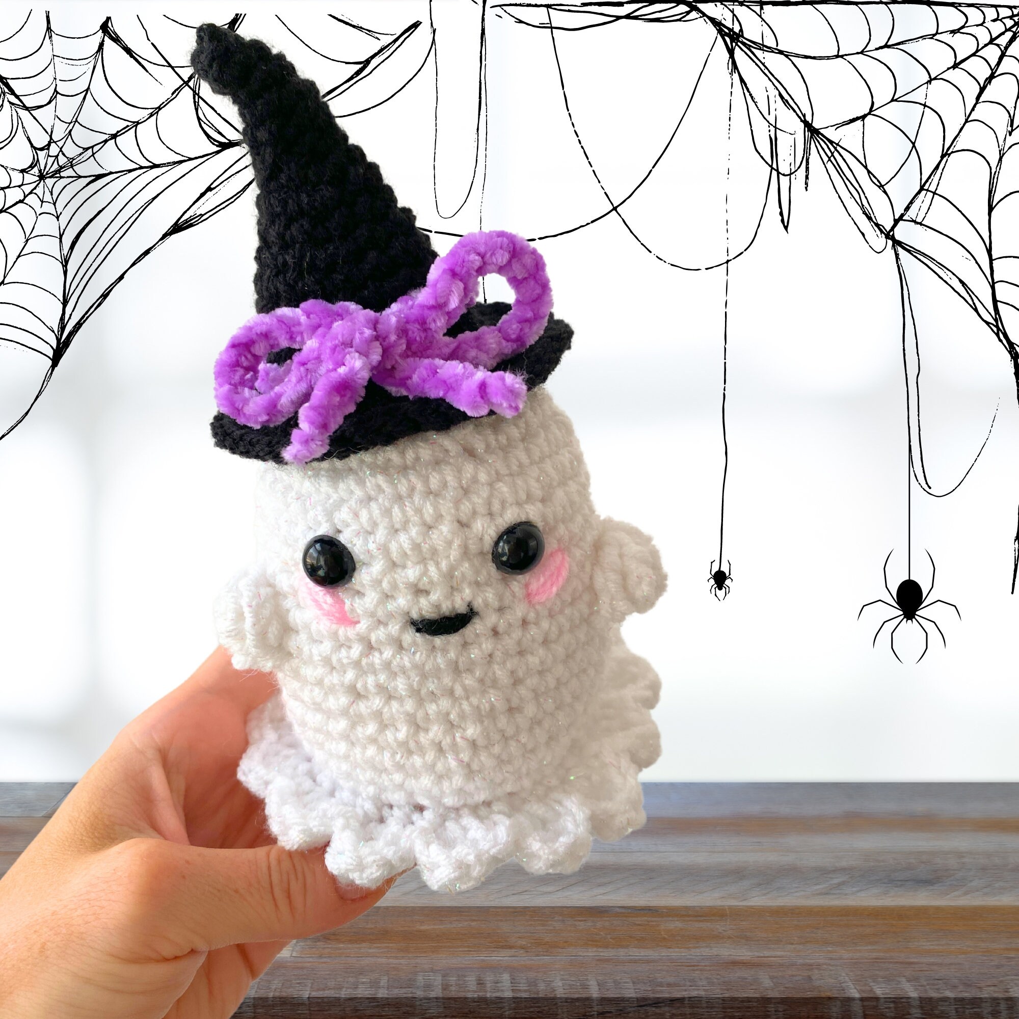 No Sew Ghost Crochet Pattern Plush Toy, Halloween Crochet Pattern ...