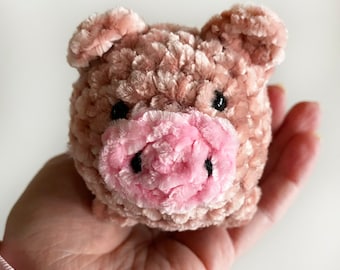 Patroon gehaakt knuffelvarken: amigurumi boerderijdier (pdf-patroon)