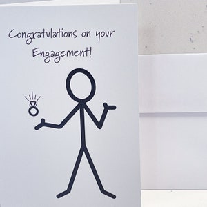 Sarcastic Engagement Card - snarky engagement card - funny engagement message