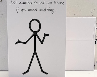 Funny Thinking of You Card: Sarcastic Dark Humor
