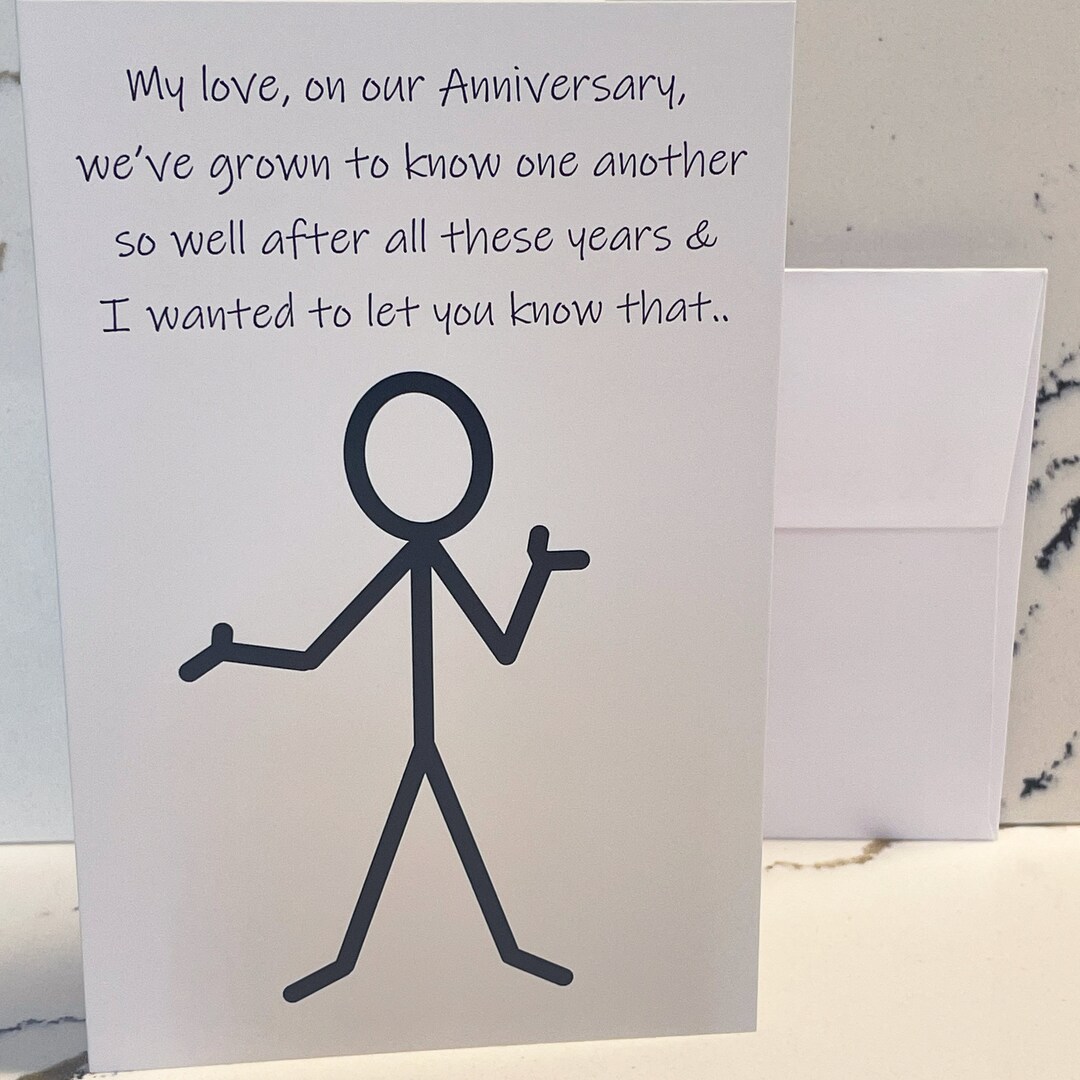 Funny Anniversary Card: Sarcastic Humor for Spouse - Etsy