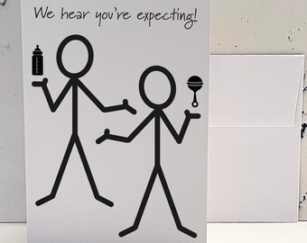 Sarcastic New Baby Card: Humor Expecting Card