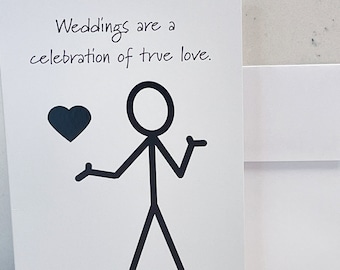 Sarcastic Wedding Card: Open Bar Celebration