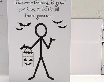 Funny Halloween Card: Edible-Enabled Parents Trick or Treat