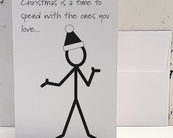 Funny Christmas Card: Snarky Holiday Greeting (4x6 with Envelope)