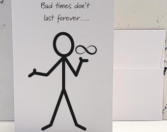 Snarky Encouragement Card: Dark Humor Greeting