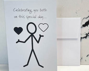 Sarcastic Wedding Card: Funny Non-Emotional Message