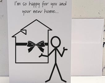 Funny New Home Card: Snarky Congratulations Card