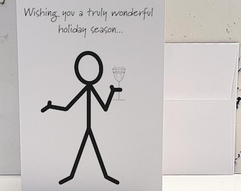 Funny Holiday Card: Sarcastic Greeting with Stocked Bar
