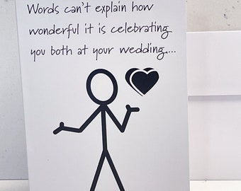 Sarcastic Wedding Card: Funny Non-Emotional Wedding Message