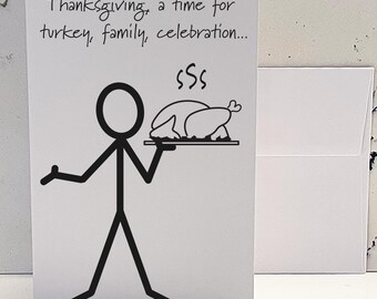 Snarky Thanksgiving Card: Funny Sarcastic Humor