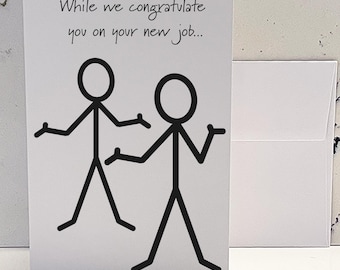 New job card - funny new job card - dark humor new job card - snarky new job card