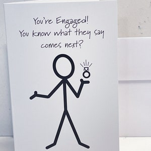 Sarcastic Engagement Card - snarky engagement card - funny engagement message