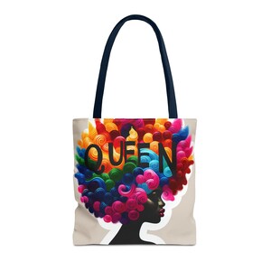 Afrocentric Graphic Tote Bag: Black Women's Shopping Carryall image 10
