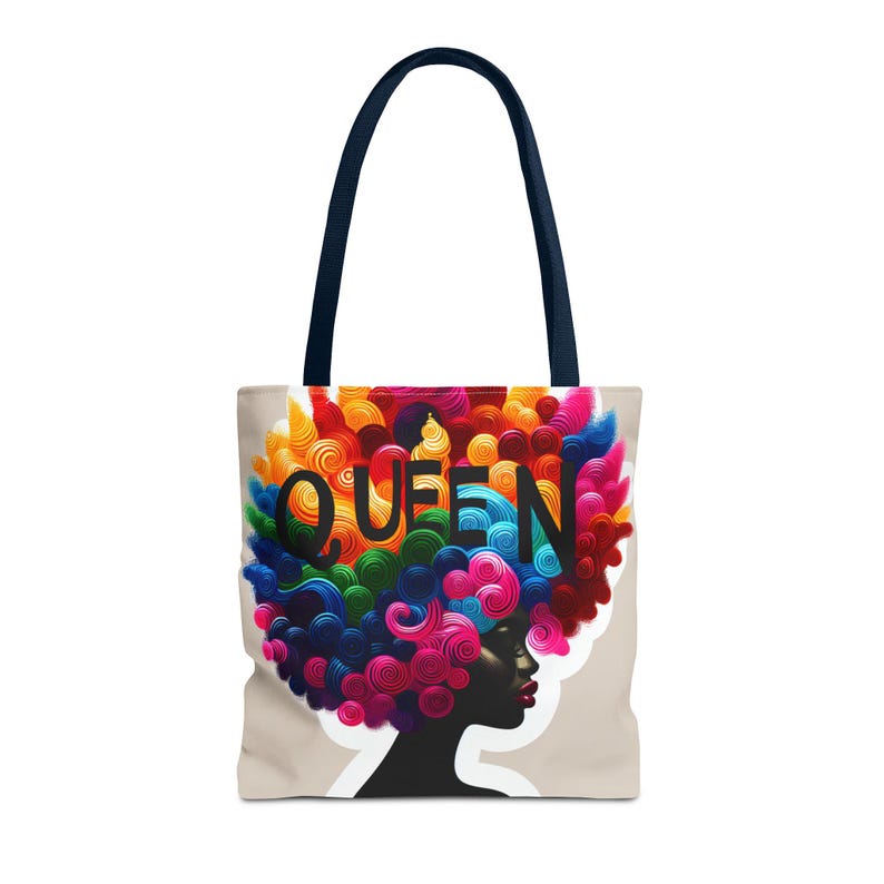 Afrocentric Graphic Tote Bag: Black Women's Shopping Carryall image 10